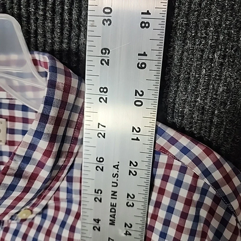 J.Crew Slim fit Button Down‎ Shirt Gingham Sz L Large 100% Cotton